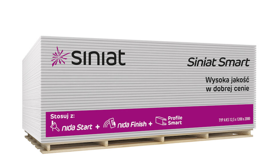 Płyta GKB 12 5x2000x1200 SINIAT SMART SINIAT NIDA biała ABUD