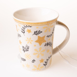 Świąteczny kubek Carmani w złote gwiazdki 350 ml