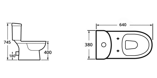 Kompakt WC LaVita ZETA-ECO