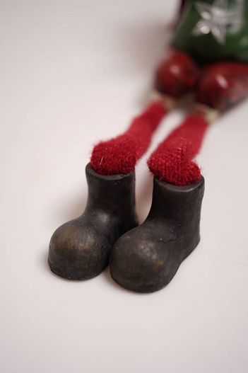 Renifer siedzący ON/ONA LED czerwono-zielony zwisające nogi 60cm