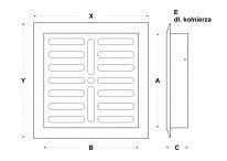 Kratka wentylacyjna 14x14 metalowa grafitowa