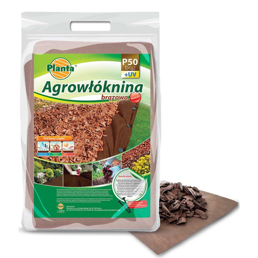 Agrowłóknina 1,6x5m 50g brązowa