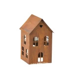 Domek metalowy rdzawy 13x21 cm