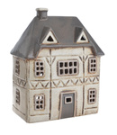 Domek Holenderski T-light kremowy, ciemnoszary dach 1 piętro