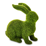 Figurka Królik ceramiczny zielony mech 16cm