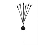 Lampa solarna czarna mini kulki 6sztuk 70 cm