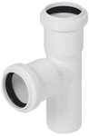 Trójnik kanalizacyjny fi40/40 45 stopni biały