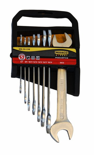 Klucze płaskie kpl. 8szt.(6-22mm) MODECO