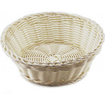 Koszyk z polirattanu Kremowy Fi20cm