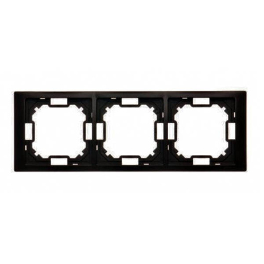 Ramka potrójna czarna MODUŁ