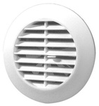 Kratka wentylacyjna skośna z siatką biała śr.100