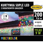 Kurtyna sople 200LED 9,6m multikolor zewnętrzne