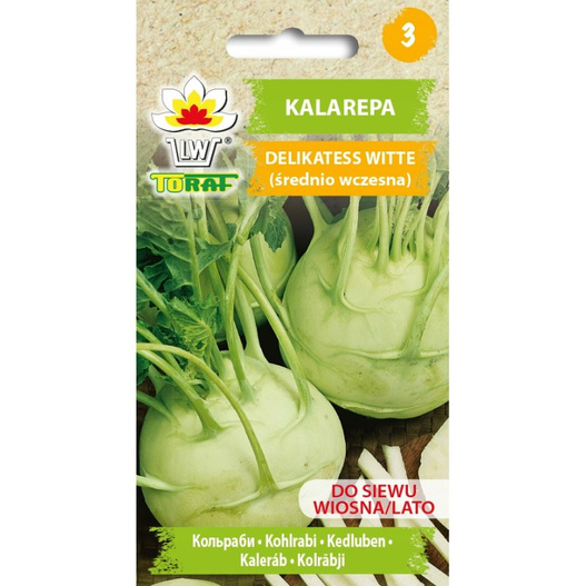 Nasiona Kalarepa Biała Delikatess White 2g