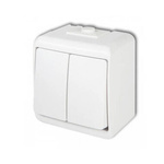 Łącznik dwubiegunowy podwójny biały Karlik Junior