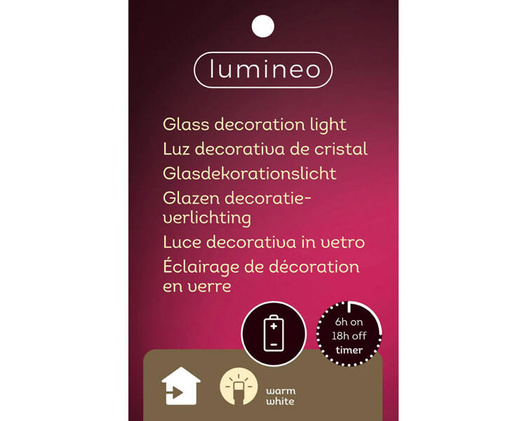 Choinka szklana LED bursztyn 19,5 cm