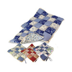 Patchwork poduszka na krzesło koronka mix 40x40cm