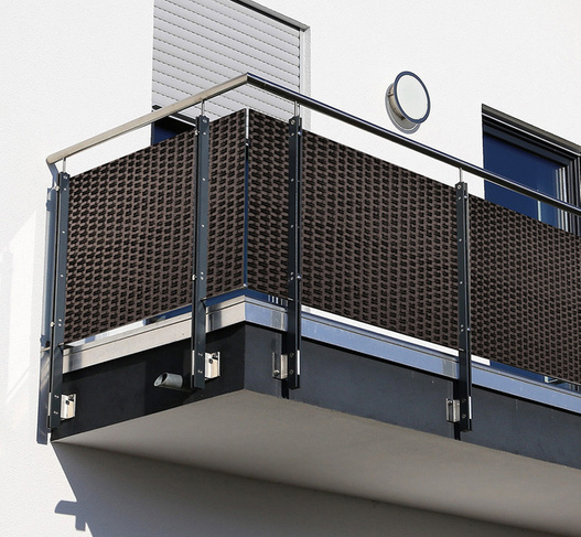 Dwustronna osłona balkonowa brąz 0,9x1m technorattan