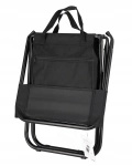 Krzesło rybackie składane czarne z torbą 35x58cm stelaż stalowy