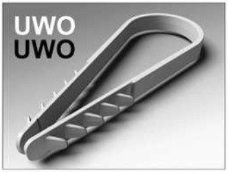 Uchwyt wciskany okrągły UWO 3/6 100szt AKS Z.