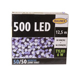 Lampki zew/wew 500 Led 12,5m biały zimny i niebieski