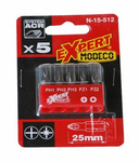 Komplet grotów 25 mm 5 elem. Modeco MN-15-512