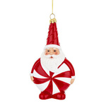 Bombka Mikołaj biało-czerwony lizak16 cm