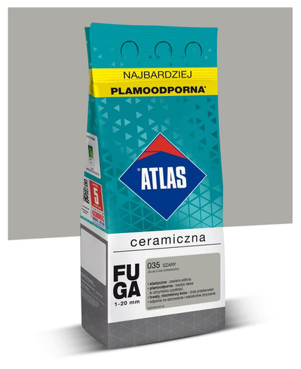 Fuga ceramiczna 1-20mm Atlas 035 Szary 2kg