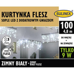 Kurtyna flesz 100LED 4,8m biały zimny zewnętrzne