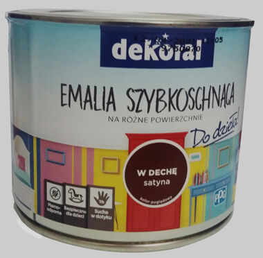 Dekoral Emalia Akrylux plus brąz 0.5l 