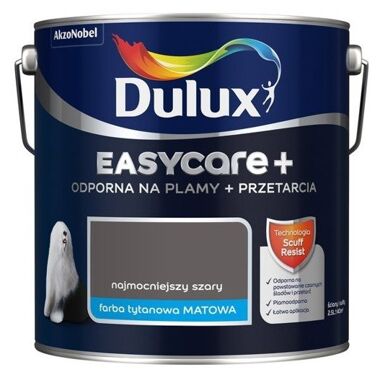 Dulux Easycare Plus 2,5l Najmocniejszy szary