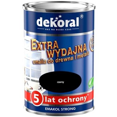 Emalia Dekoral Emakol Strong 0,9L Czarny