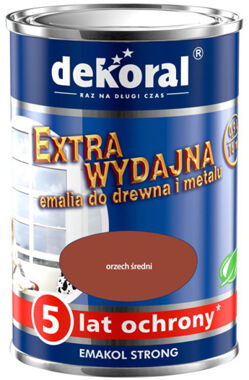 Emalia Dekoral Emakol Strong 0,9L Orzech Średni