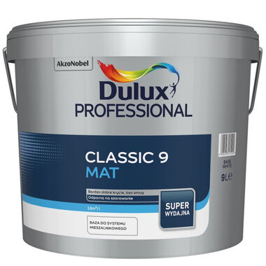 Emulsja lateksowa Dulux Classic 9L Biała matowa