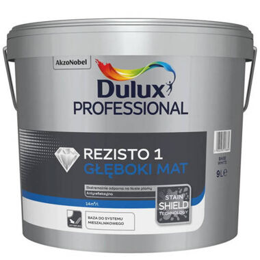 Farba Dulux Rezisto 1 Baza White 4,44L Głęboki mat