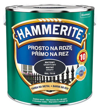 Farba Hammerite Grafitowy matowy 2,5L