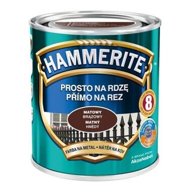 Farba Hammerite Prosto na rdzę 2,5l Brązowy matowy