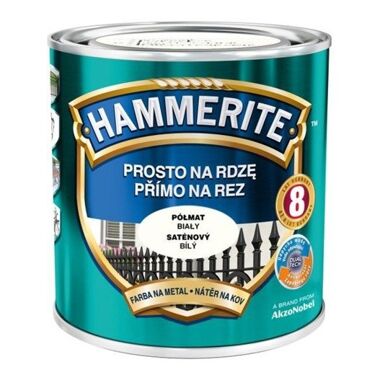 Farba Hammerite na rdzę 0,7l Biały półmat