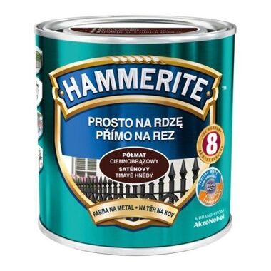 Farba Hammerite na rdzę 2,5 l Ciemnobrązowy półmat