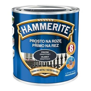 Farba Hammerite na rdzę 2,5 l Grafitowy połysk