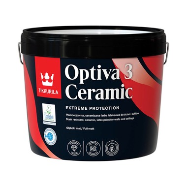 Farba Tikkurila OPTIVA 3 Super Matt Ceramic Biała 2,7L