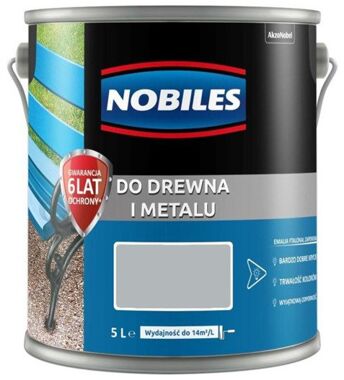 Farba do drewna i metalu 5l popielata Ftalonal