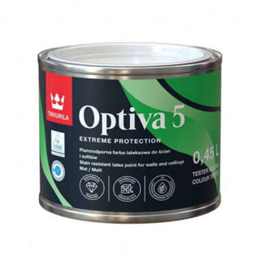 Farba lateksowa Tikkurila Optiva 5 Matt 0,45L Biała