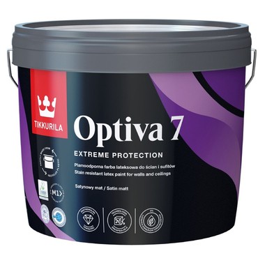 Farba lateksowa Tikkurila Optiva 7 Satin Matt 9L Biała