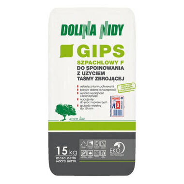 Gips szpachlowy F 15kg Dolina Nidy