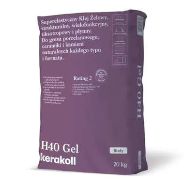 Klej żelowy H40 Gel C2TE Biały 25kg Kerakoll