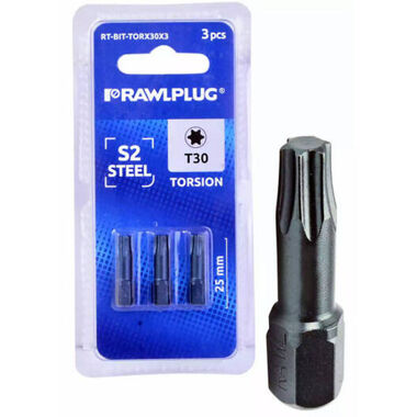 Końcówka Bit TORX30 25mm 3sztuki Rawlplug