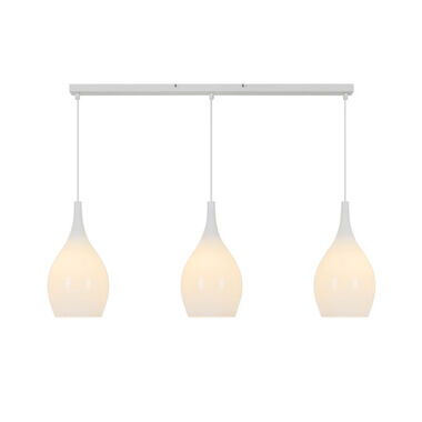 Lampa wisząca szklana potrójna Blanco E27 3x40W