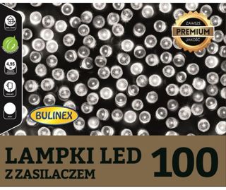 Lampki LED 100L 4,95m biały zimny zewnętrzne