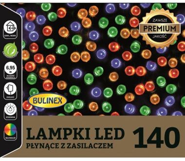 Lampki LED 140L 6,95m wielokolorowy zewnętrzne