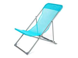 Leżak plażowy składany niebieski CARIBIC